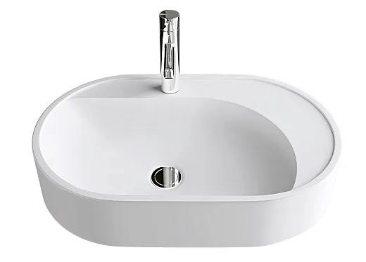 Умывальник накладной Madera Luna 58х36см искусственный камень, 4627173210751