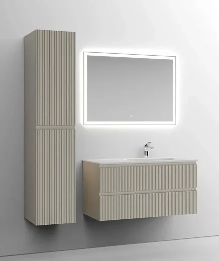 Тумба под раковину Sancos Snob T 100 см подвесная, правая, Beige Soft, SNT100RCE