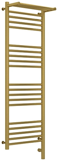 Полотенцесушитель электрический Сунержа Богема 3.0 1200 x 400 с полкой, ширина 43.2 см, высота 132.4 см, состаренная латунь, L/R