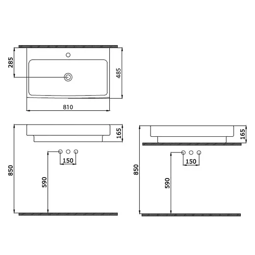 Умывальник Bocchi Scala Arch белый, 1078-001-0126