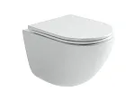 Подвесной унитаз Ceramicanova Vogue, CN4008T, Торнадо, безободковый, крышка-сиденье микролифт, белый