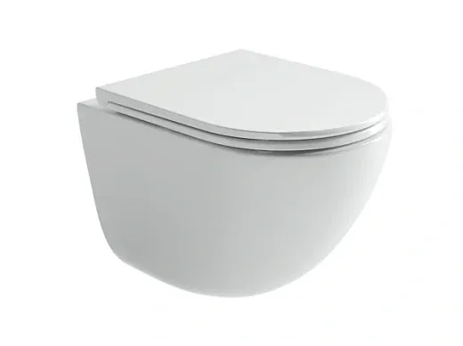 Подвесной унитаз Ceramicanova Vogue, CN4008T, Торнадо, безободковый, крышка-сиденье микролифт, белый