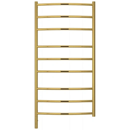 Полотенцесушитель электрический Сунержа Галант 3.0, высота 120 см, ширина 60 см, диммер слева/справа, цвет золото, 03-5800-1260/03-5801-1260