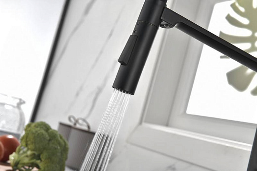 Смеситель PAULMARK BARREL Ba214029-AN, черный антрацит, с гибким изливом