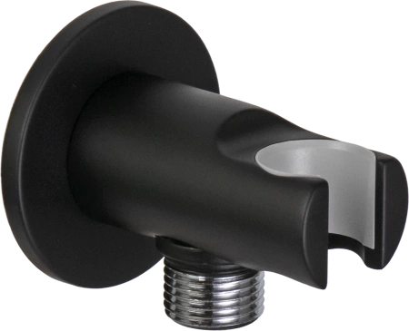 Держатель ручного душа с подключением шланга Remer 337MNO, черный матовый