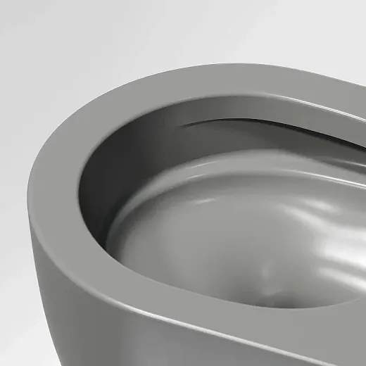Подвесной унитаз Ceramicanova Modena Rimless, CN6063MH, безободковый, крышка-сиденье микролифт, антрацит матовый, сантехфарфор