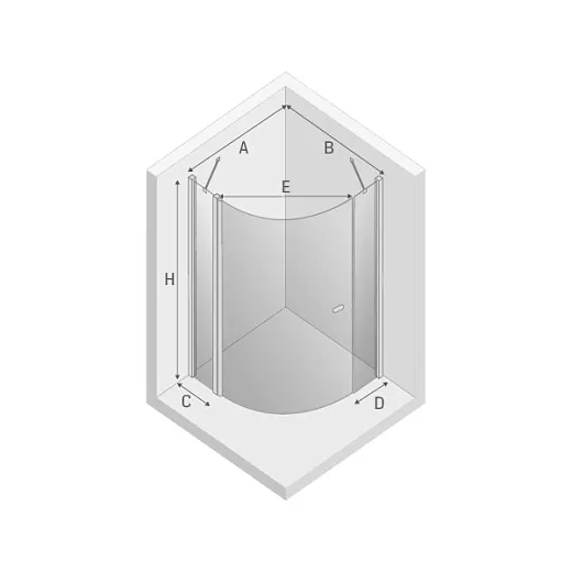 Душевой уголок New Trendy NEW SOLEO 80x80x195 (var 9)