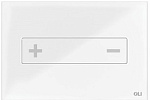 Кнопка смыва механическая OLI Oceania 054554 глянцевое белое стекло (антивандальная)