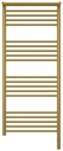 Полотенцесушитель электрический Сунержа Богема 3.0 1200 x 500 с полкой, ширина 53.2 см, высота 132.4 см, состаренная латунь, L/R
