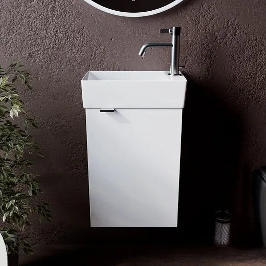 Тумба под раковину Sancos Mini 35, подвесная, белый глянец, MN35WL/R