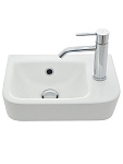 AQM5006R Умывальник AQUAme с отверстием под смеситель. Правый. 375х245х135 AQM5006R Умывальник AQUAme с отверстием под смеситель. Правый. 375х245х135