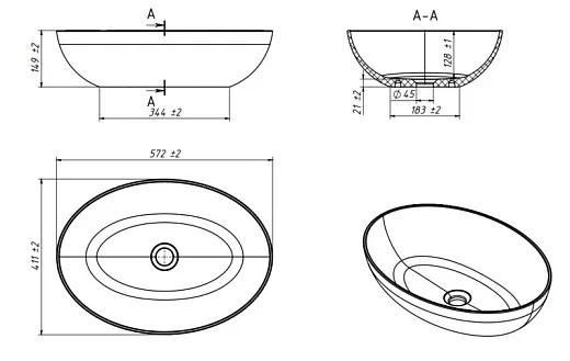 Умывальник Belux Диего Д-700 70 мебельный solid surface белый матовый, 4810924284235
