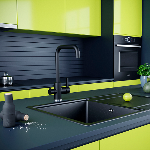 Смеситель PAULMARK LOGAS Lo213021-401TB, (черный/антрацит)