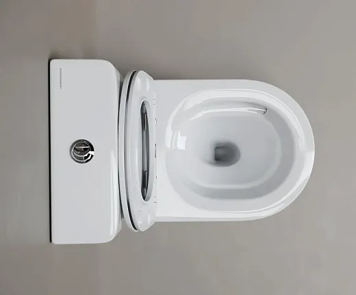 Напольный унитаз Ceramicanova Mia CN1801T, безободковый, смыв Торнадо, сиденье микролифт, белый
