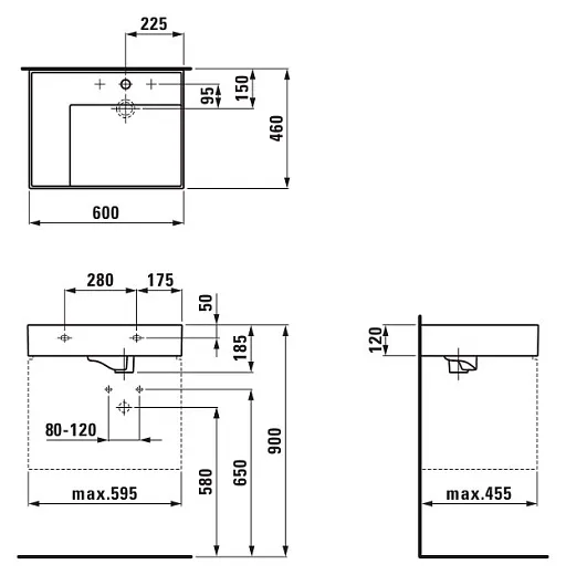 Раковина Laufen Kartell 8.1033.5.000.104.1 (60 см)