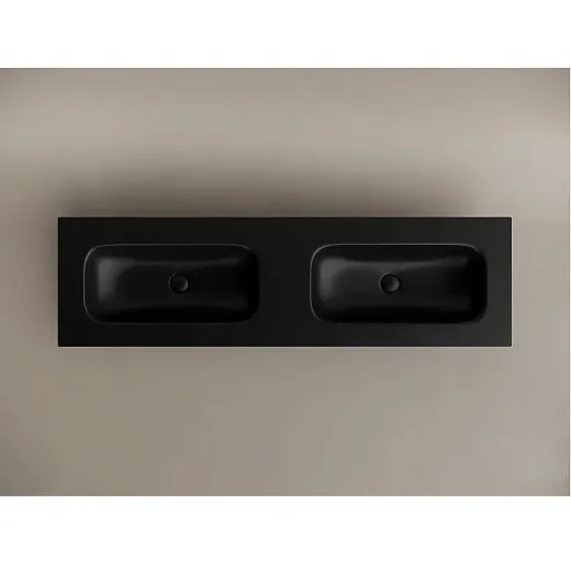 Умывальник Ceramicanova Grace CN7023MBWx 161см сантехфарфор черный матовый, CN7023MBWx