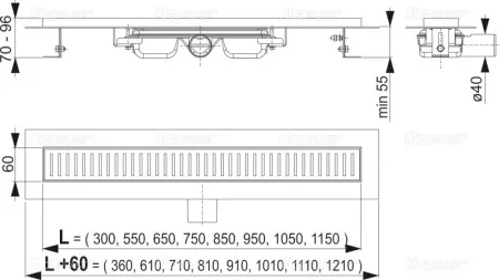 Душевой лоток AlcaPlast APZ101-1050