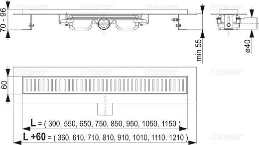 Душевой лоток AlcaPlast APZ101-1050