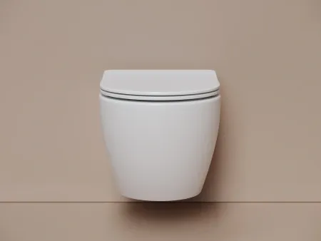 Подвесной унитаз Ceramicanova Метрополь (Metropol) с сиденьем с микролифтом из дюропласта, смыв Торнадо, безободковый, белый, CN4002TMW