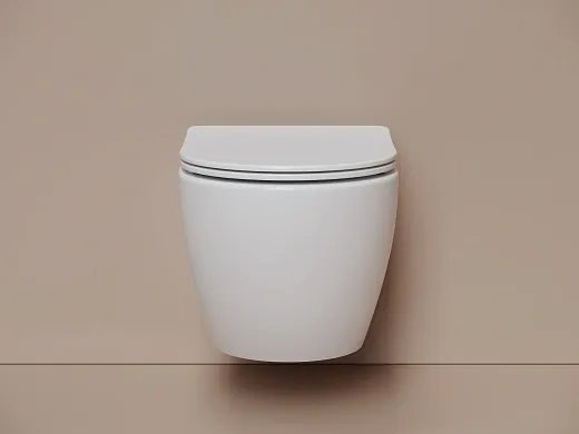 Подвесной унитаз Ceramicanova Метрополь (Metropol) с сиденьем с микролифтом из дюропласта, смыв Торнадо, безободковый, белый, CN4002TMW