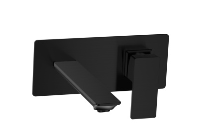 AQM6815MB AQUAme Savona Смеситель для раковины, настен., на 2 отв., Комплект, черный мат AQM6815MB AQUAme Savona Смеситель для раковины, настен., на 2 отв., Комплект, черный мат