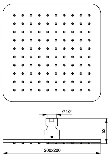 Верхний душ Ideal Standard IdealRain Cube B0024AA