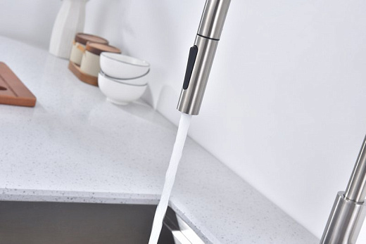 Смеситель PAULMARK SENSO Se215180-BS, (стальной/нержавеющая сталь)