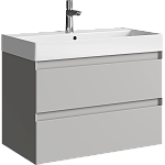 AQWELLA Geometria подвесная тумба под умывальник 81 см, цвет светло-серый матовый AQWELLA Geometria подвесная тумба под умывальник 81 см, цвет светло-серый матовый