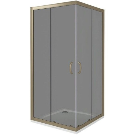 Душевой уголок Good Door Jazze CR-100-B-BR, 100 х 100 х 185 см, стекло тонированное бронза, бронза, ДЖ00041