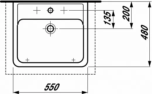 Умывальник Laufen Pro 817951 55x48
