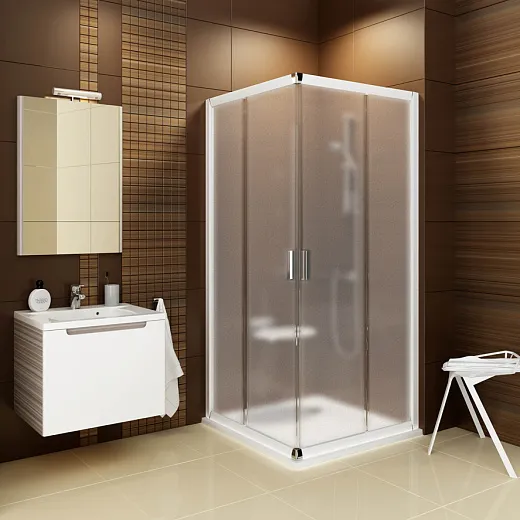 Душевой уголок Blix BLRV2K 80x80 (белый/grape)