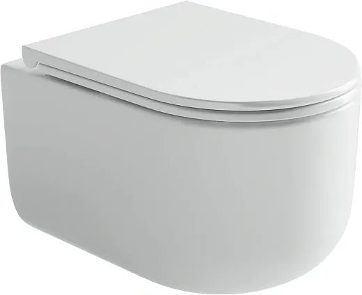 Подвесной унитаз Ceramica Nova Ulma, CN4006, безободковый, крышка-сиденье микролифт, белый, сантехфарфор (выставочный образец, отсутствует упаковка)