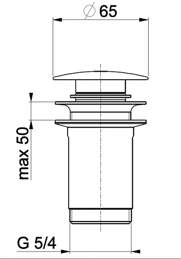 Донный клапан Armatura Black 660-254-81 черный