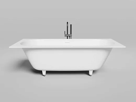 Ванна Salini Ornella Axis Kit 103522MF, 190 х 90 см, из искусственного камня S-Stone, цвет белый матовый, покраска по RAL полностью