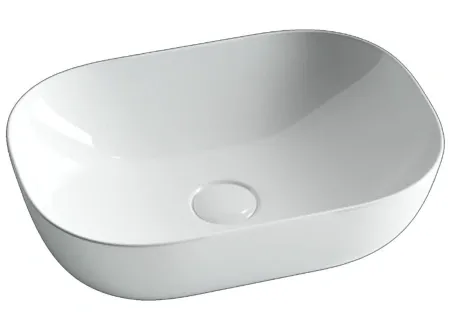Раковина Ceramicanova CN6009, чаша 46 х 33 х 13,5 см, накладная, прямоугольная, сантехфарфор