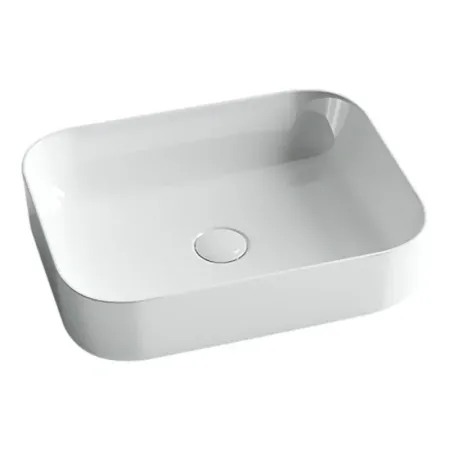 Раковина Ceramicanova CN6011 50 x 39 x 13 см, накладная, прямоугольная, без перелива, сантехфарфор
