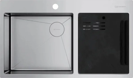 Кухонная мойка Omoikiri 86 см Akisame 86-2-IN Side 4997021 Кухонная мойка Omoikiri 86 см Akisame 86-2-IN Side 4997021