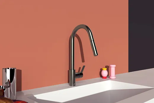 Смеситель для кухонной мойки Ideal Standard GUSTO BD416A5 с высоким трубчатым вытяжным изливом R-типа