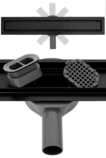 Душевой лоток с решеткой Rea Neo&Pure 500 N PRO Black черный