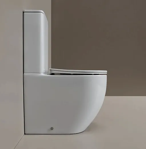 Напольный унитаз Ceramicanova Mia CN1801T, безободковый, смыв Торнадо, сиденье микролифт, белый