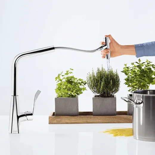 Смеситель Hansgrohe Metris Select 14884000 для кухонной мойки