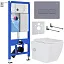 Комплект инсталляции с унитазом 6 в 1 Roxen StounFix Dual Fresh 966807 (состоит из: 710200, Caspia 410280DG, 530135-01X)