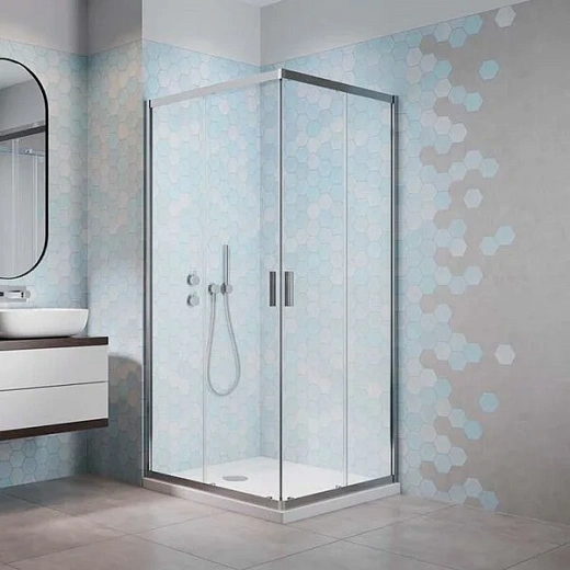 Душевой уголок Radaway Alienta C 80 x 80 см, стекло прозрачное, профиль хром, 10238080-01-01