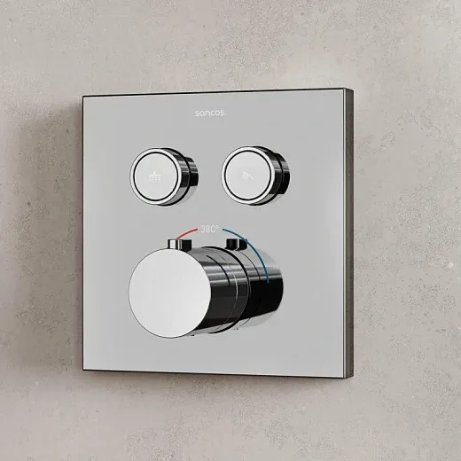 Душевая система Sancos Linn SC9022CH, термостатическая, хром