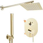 Душевая система скрытого монтажа Rea Oval Gold REA-P8466 золото