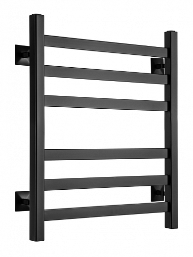 Полотенцесушитель Ростела Квадро V30 нижнее подключение 1/2" 50х60 6 перекладин черный Полотенцесушитель Ростела Квадро V30 нижнее подключение 1/2" 50х60 6 перекладин черный
