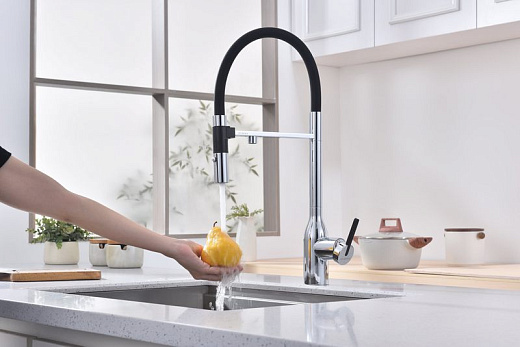 Смеситель PAULMARK MAGNETO ONE Ma213188-CR, хром, с гибким изливом