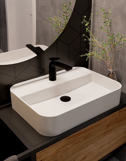 AQM6510MB AQUAme Como Смеситель для раковины однорычажный, Черный матовый AQM6510MB AQUAme Como Смеситель для раковины однорычажный, Черный матовый