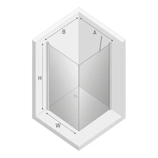 Душевой уголок New Trendy NEW SOLEO BLACK 90x70x195 (var 1)