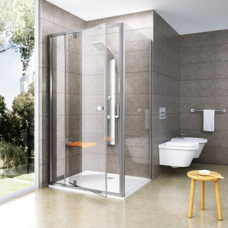 Душевой уголок Ravak Pivot PDOP2+PPS 100x80 стекла прозрачные, профиль сатин Душевой уголок Ravak Pivot PDOP2+PPS 100x80 стекла прозрачные, профиль сатин
